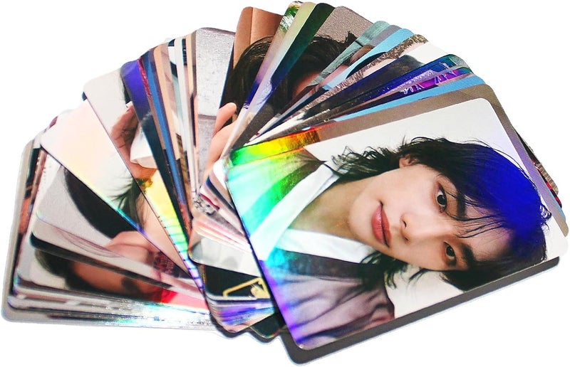 PYAJUU Stray Kids Laser Photocard 50pcs Stray Kids Album Photocard KPOP Straykids GIANT Photo Cards HOP Album Card Gift for Fans FELIX Photo Cards Bangchan Greeting Card HYUNJIN Postcard (Hyunjin) - Image 3